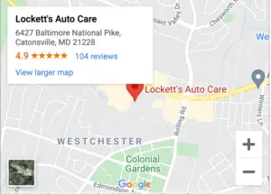 lockett's auto care map catonsville, md